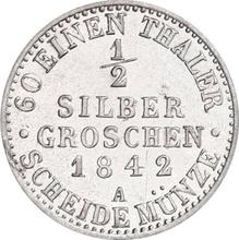 Medio Silber Groschen 1842 A  