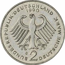 2 марки 1990 G   "Франц Йозеф Штраус"