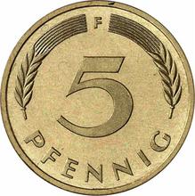 5 fenigów 1976 F  