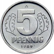 5 fenigów 1989 A  