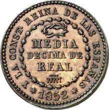 1/20 Media décima de Real 1852   