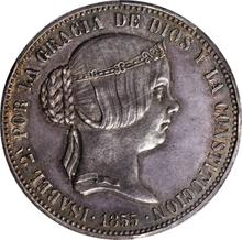5 Pesetas - 5 Franc 1855    (Pattern)