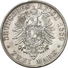 2 марки 1880 D   "Бавария"
