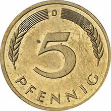 5 fenigów 1995 D  