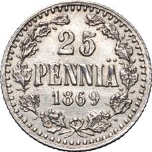 25 Penniä 1869  S 