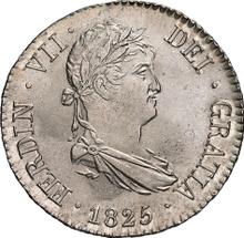 2 reales 1825 M AJ 