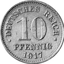 10 пфеннигов 1917 G  