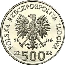 500 Zlotych 1986 MW  ET "Owl" (Pattern)