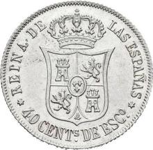 40 céntimos de escudo 1864   