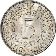 5 марок 1957 D  