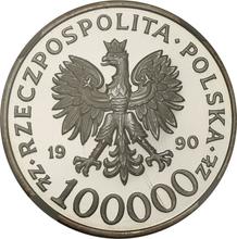 100000 złotych 1990    "10-lecie powstania Solidarności" (PRÓBA)