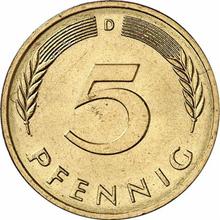 5 Pfennig 1984 D  