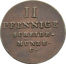 2 пфеннига 1828 C  