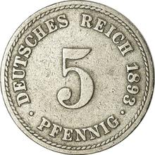 5 fenigów 1893 A  