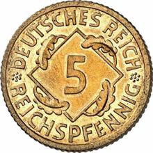 5 рейхспфеннигов 1936 G  