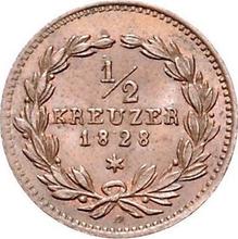 Medio kreuzer 1828   