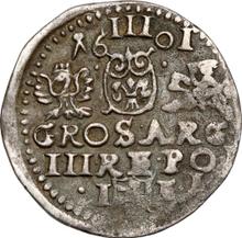 Trojak (3 groszy) 1601  IF  "Casa de moneda de Lublin"