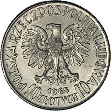 10 Zlotych 1965 MW   "Dünne Meerjungfrau" (Probe)