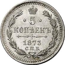5 Kopeken 1873 СПБ HI  "Silber 500er Feingehalt (Billon)"
