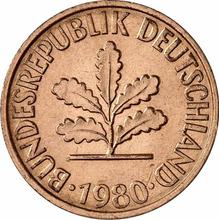 2 Pfennig 1980 D  