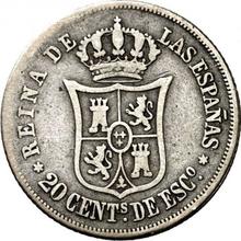 20 centimos de escudo 1866   