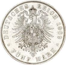 5 marcos 1889 E   "Sajonia"