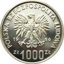 1000 Zlotych 1986 MW   "Spital für Mutter und Kind" (Probe)