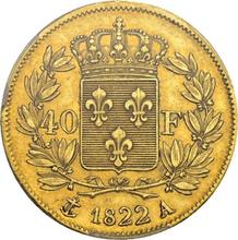 40 francos 1822 A  