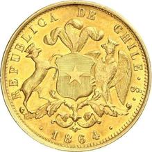 10 Pesos 1864 So  