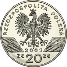 20 złotych 2003 MW  ET "Węgorz europejski"