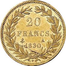 20 Francs 1830 A   "Impressed edge"