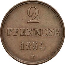 2 пфеннига 1854  B 