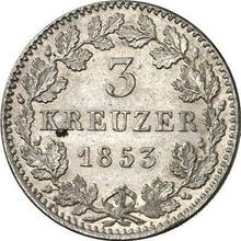 3 kreuzers 1853   