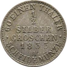 Medio Silber Groschen 1833 A  