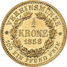 1/2 Krone 1858  F 