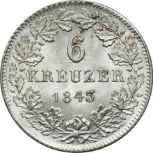 6 Kreuzer 1843   