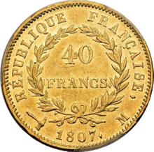 40 francos 1807 M  