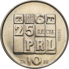 10 eslotis 1969 MW   "30 aniversario de la República Popular de Polonia" (Pruebas)