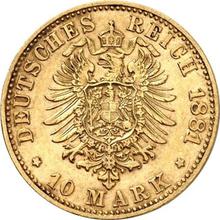10 Mark 1881 E   "Sachsen"