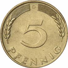 5 fenigów 1970 D  