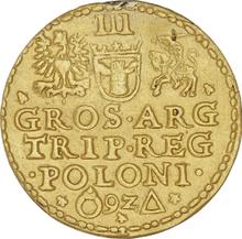 Trojak (3 groszy) 1592    "Casa de moneda de Malbork"