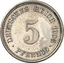 5 fenigów 1905 F  