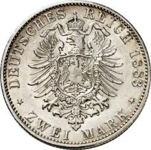 2 марки 1883 D   "Бавария"