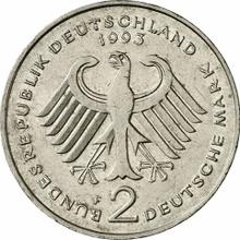 2 марки 1993 F   "Франц Йозеф Штраус"