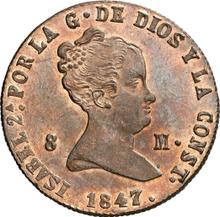 8 maravedis 1847    "Nominał na awersie"
