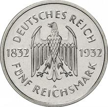 5 Reichsmarks 1932 A   "Goethe"