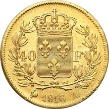 40 francos 1816 A  