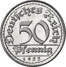 50 fenigów 1922 D  