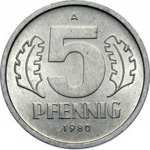 5 fenigów 1980 A  