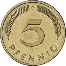 5 Pfennig 1987 D  